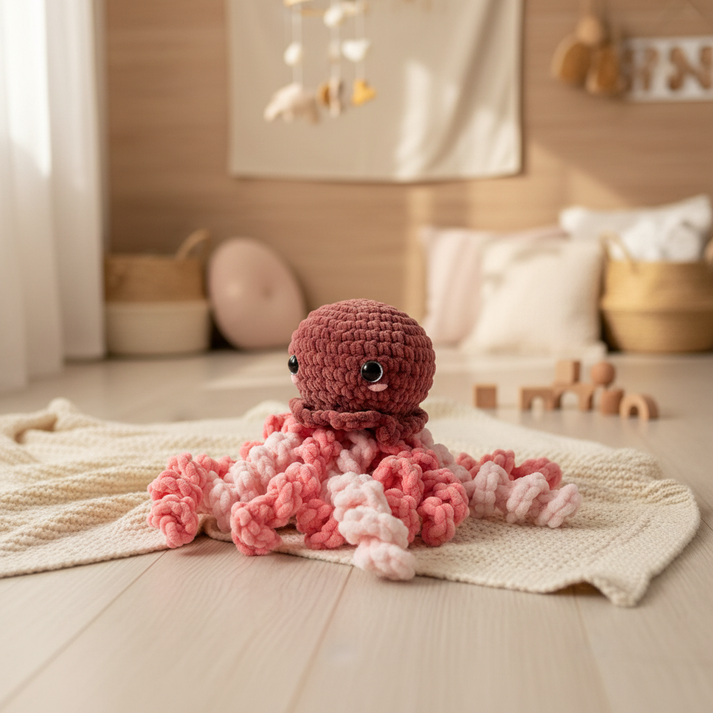 Amigurumi Água-Viva Rosa Velho