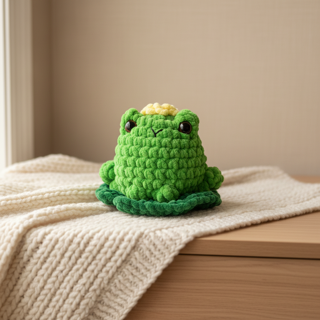 Amigurumi Sapo Verde Alface