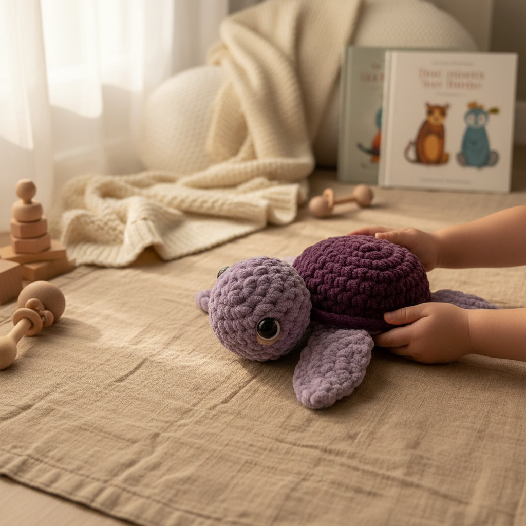 Amigurumi Tartaruga P Lilás e Roxo