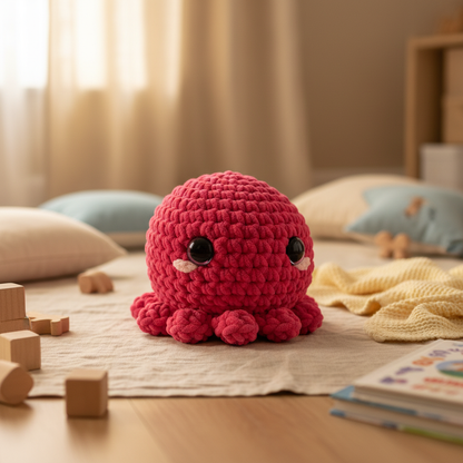 Amigurumi Polvo Rosa Choque 