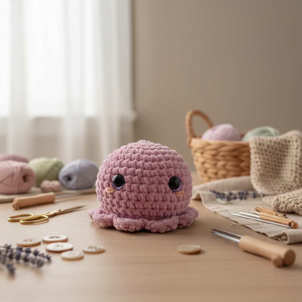 Amigurumi Polvo Lilás