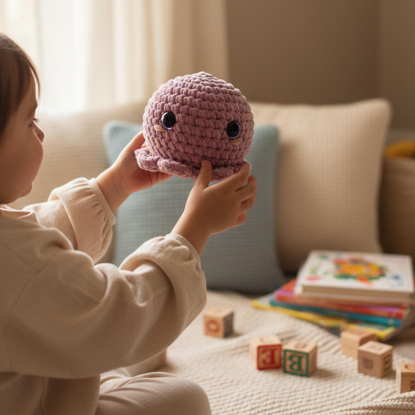 Amigurumi Polvo Lilás