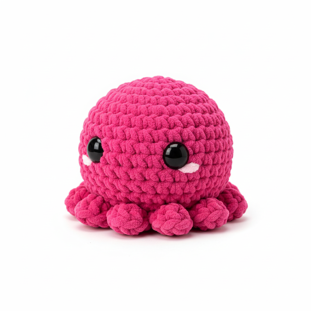 Amigurumi Polvo Rosa Choque 