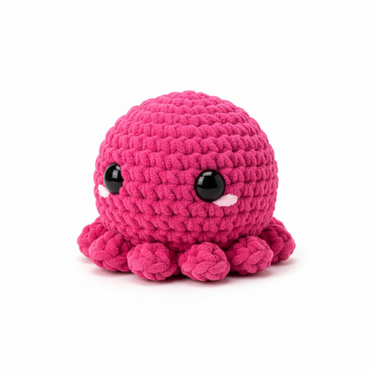Amigurumi Polvo Rosa Choque 