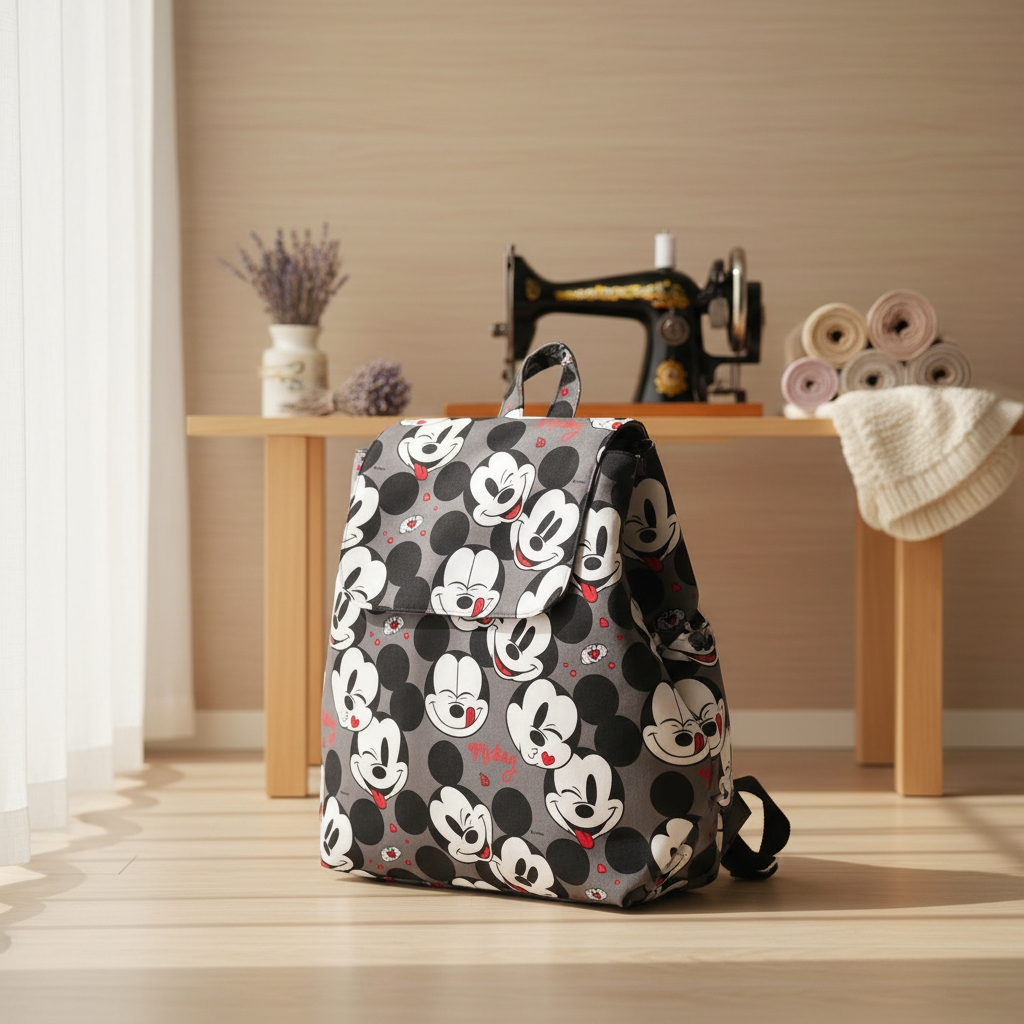 Mochila Infantil Mickey Cinza