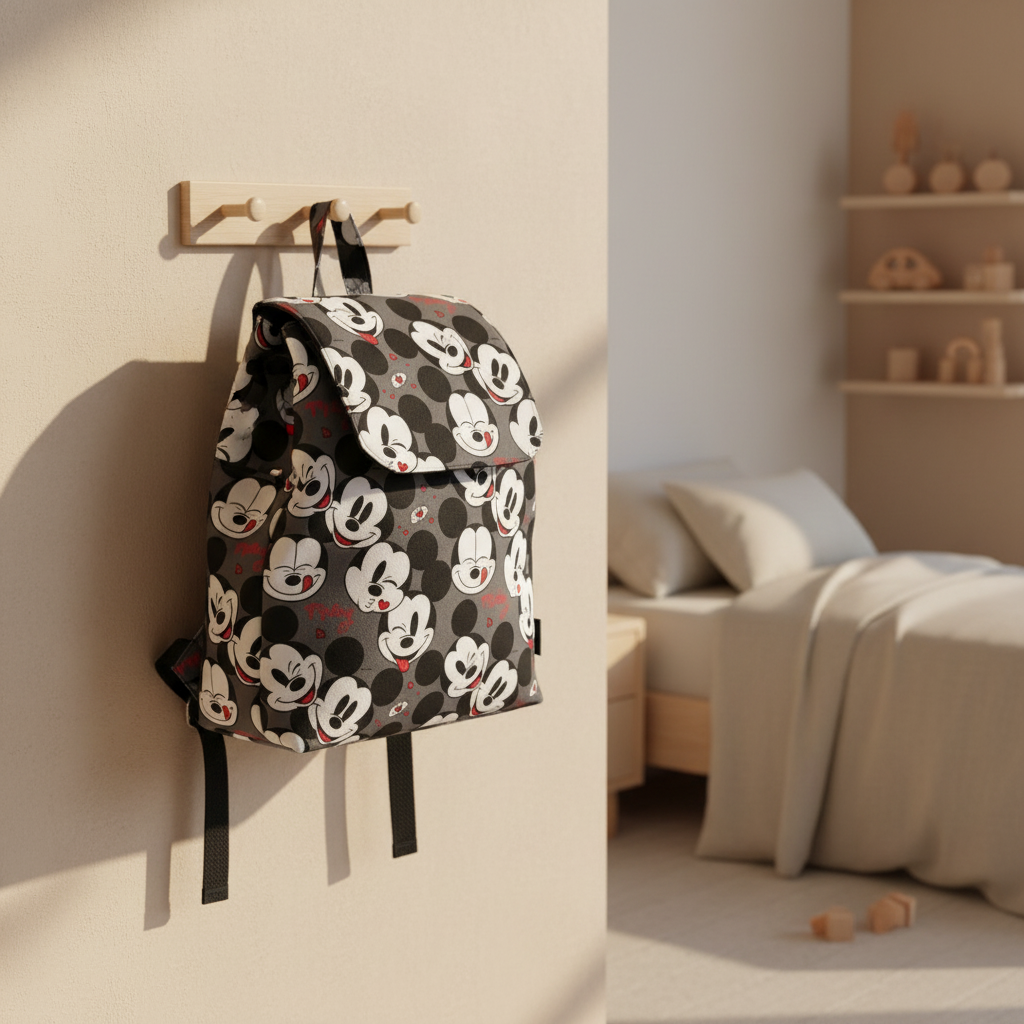 Mochila Infantil Mickey Cinza