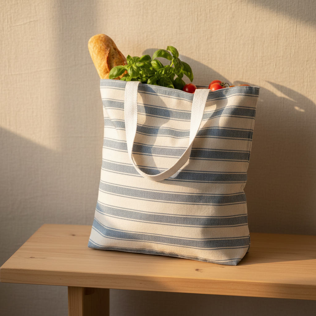 Tote-bag Riscas Azuis