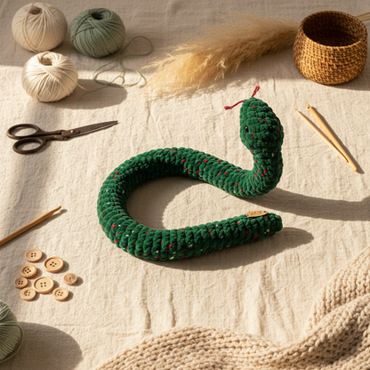 Amigurumi Cobra Verde – Lifestyle Artesanal Final