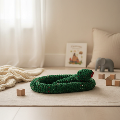 Amigurumi Cobra Verde – Lifestyle com Decoração Infantil