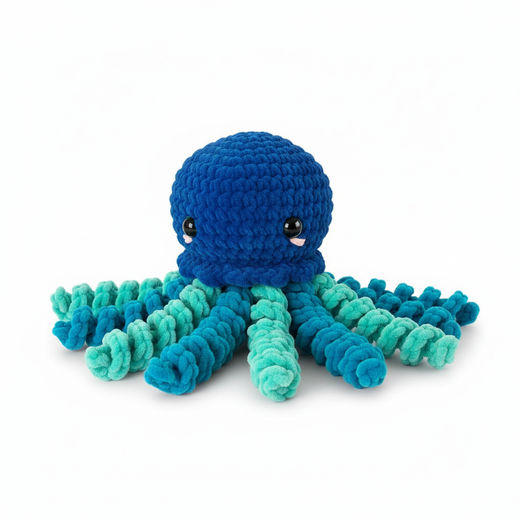 Amigurumi Água-Viva Azul Escuro