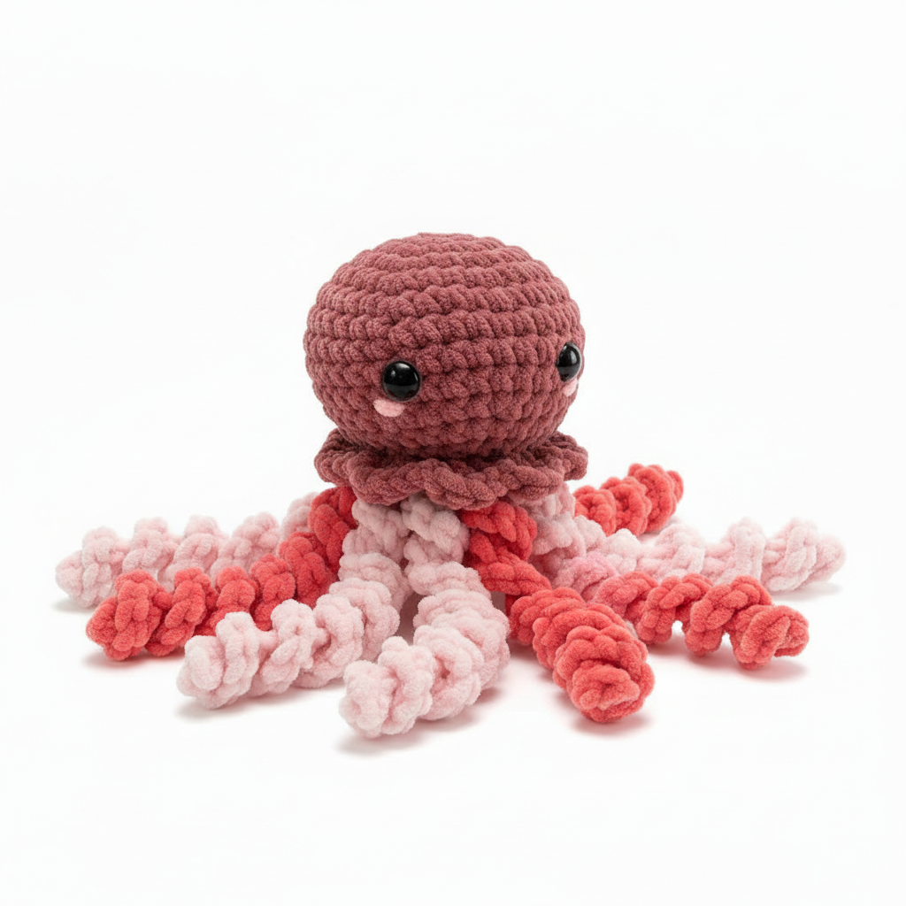 Amigurumi Água-Viva Rosa Velho