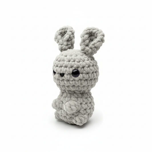 Amigurumi Coelho Cinza Claro