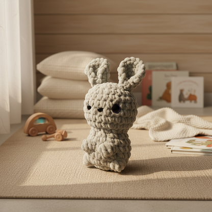 Amigurumi Coelho Cinza Claro