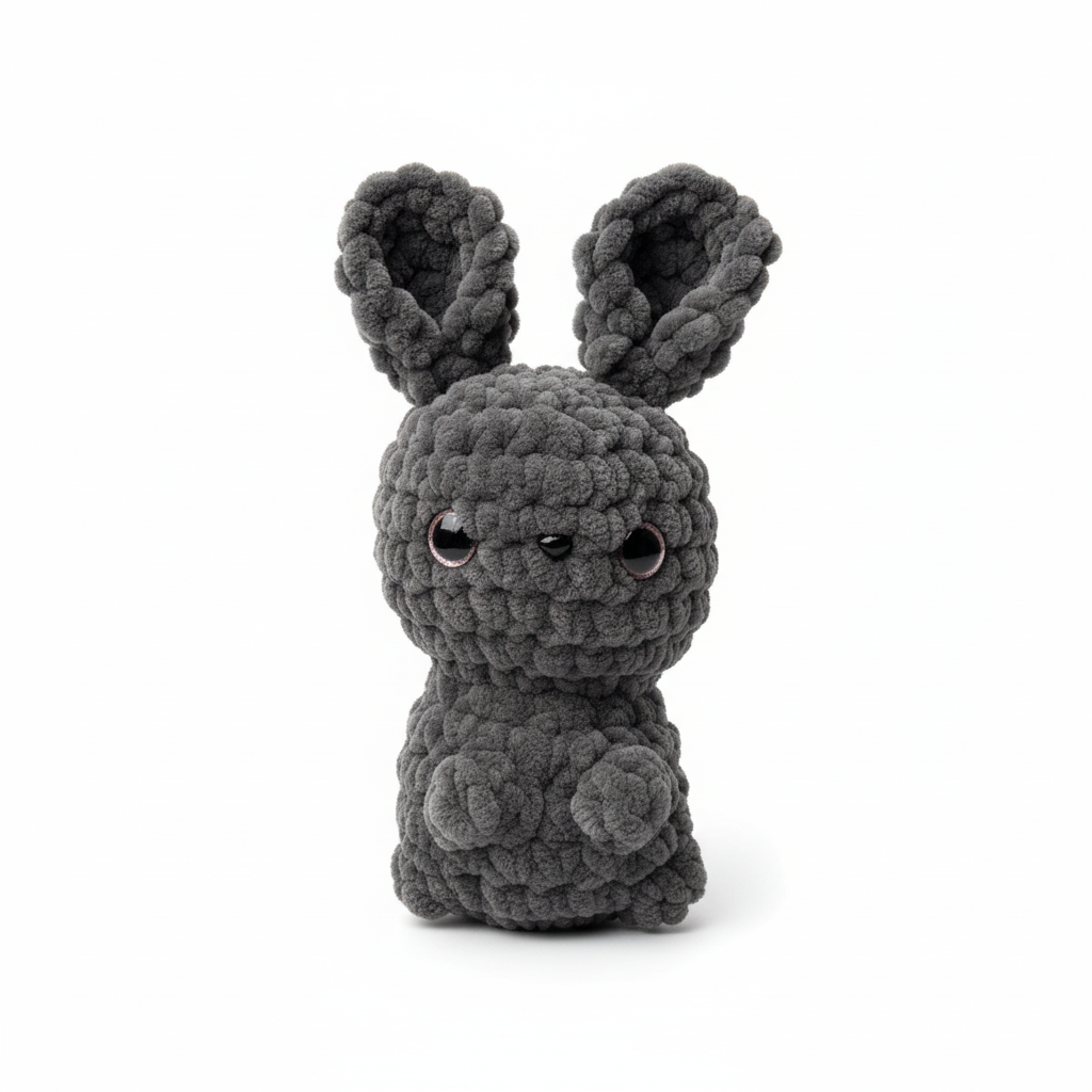Amigurumi Coelho Cinza Escuro