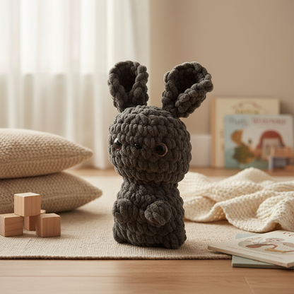 Amigurumi Coelho Cinza Escuro