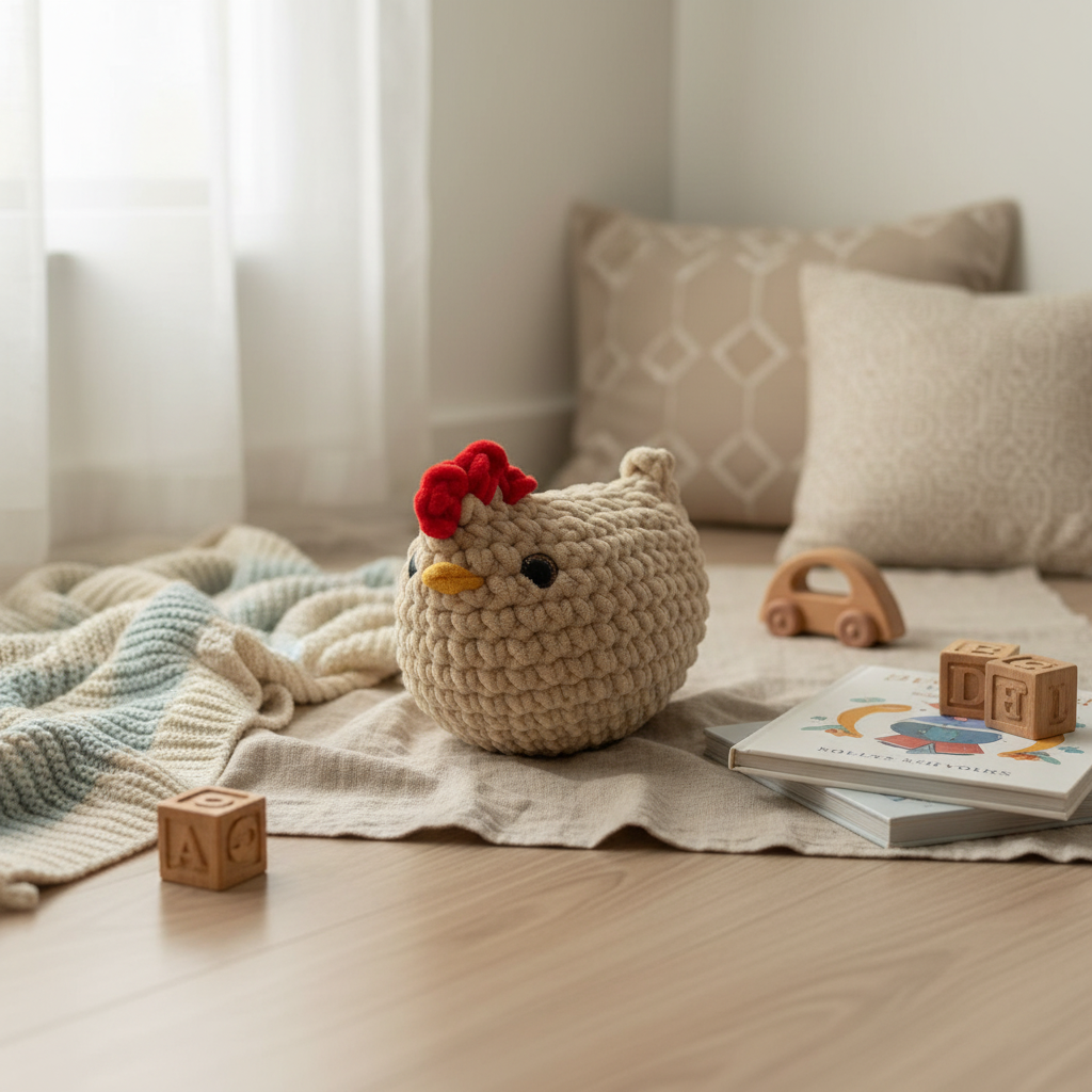 Amigurumi Galinha Bege