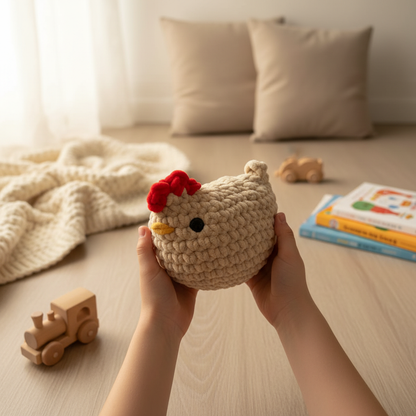 Amigurumi Galinha Bege