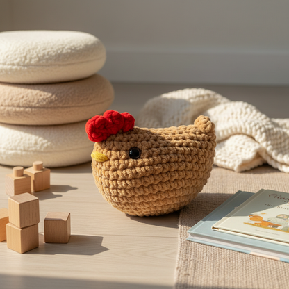 Amigurumi Galinha Creme