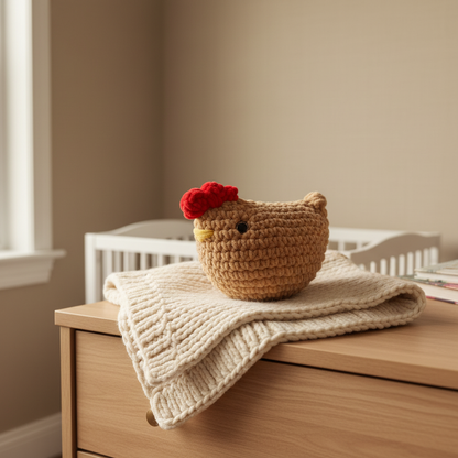 Amigurumi Galinha Creme