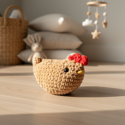 Amigurumi Galinha Creme