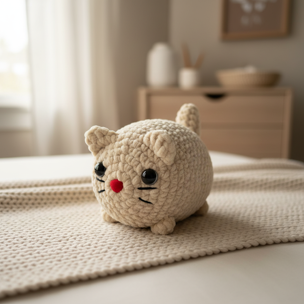 Amigurumi Gato Bebé Bege
