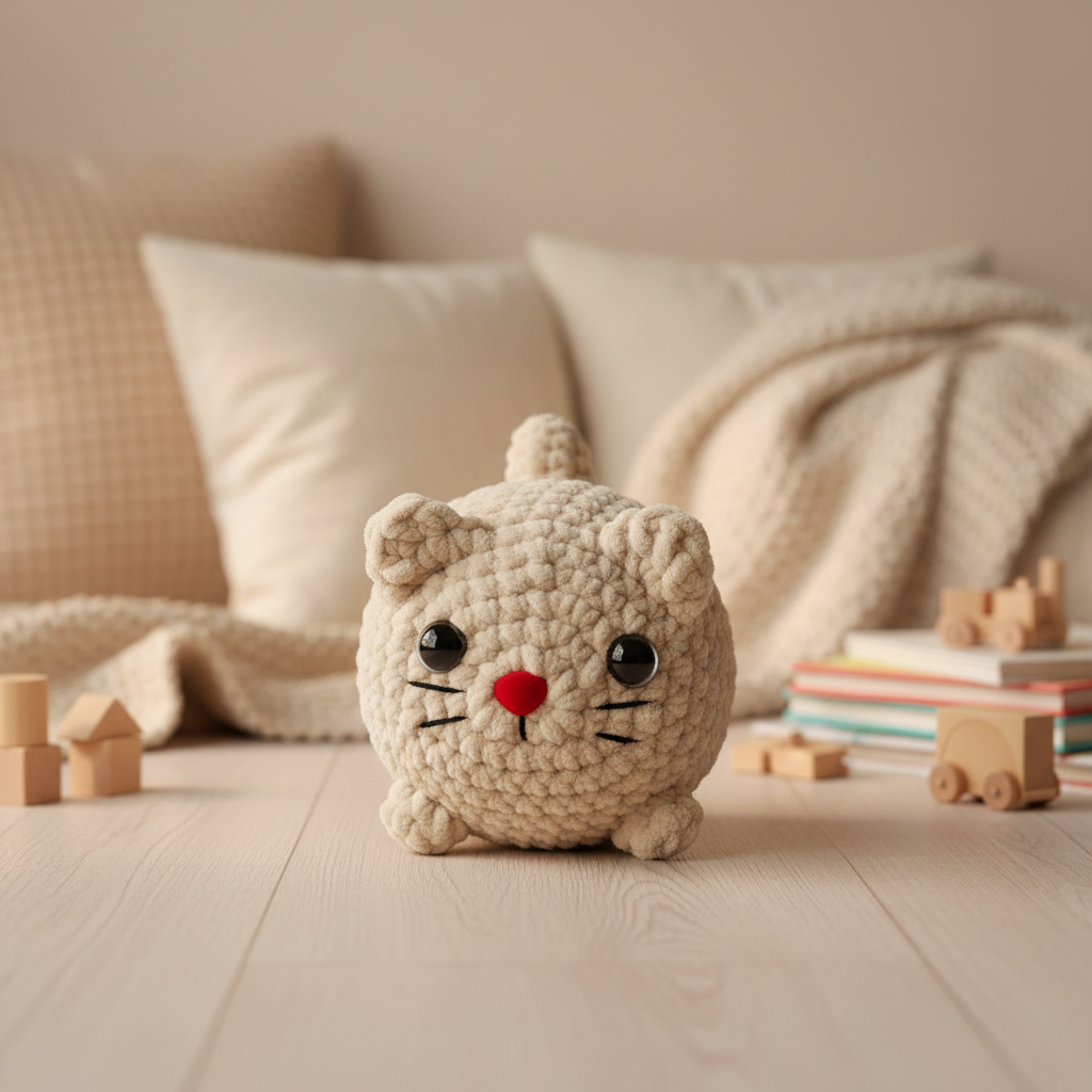 Amigurumi Gato Bebé Bege