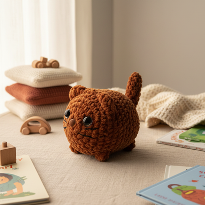 Amigurumi Gato Bebé Castanho