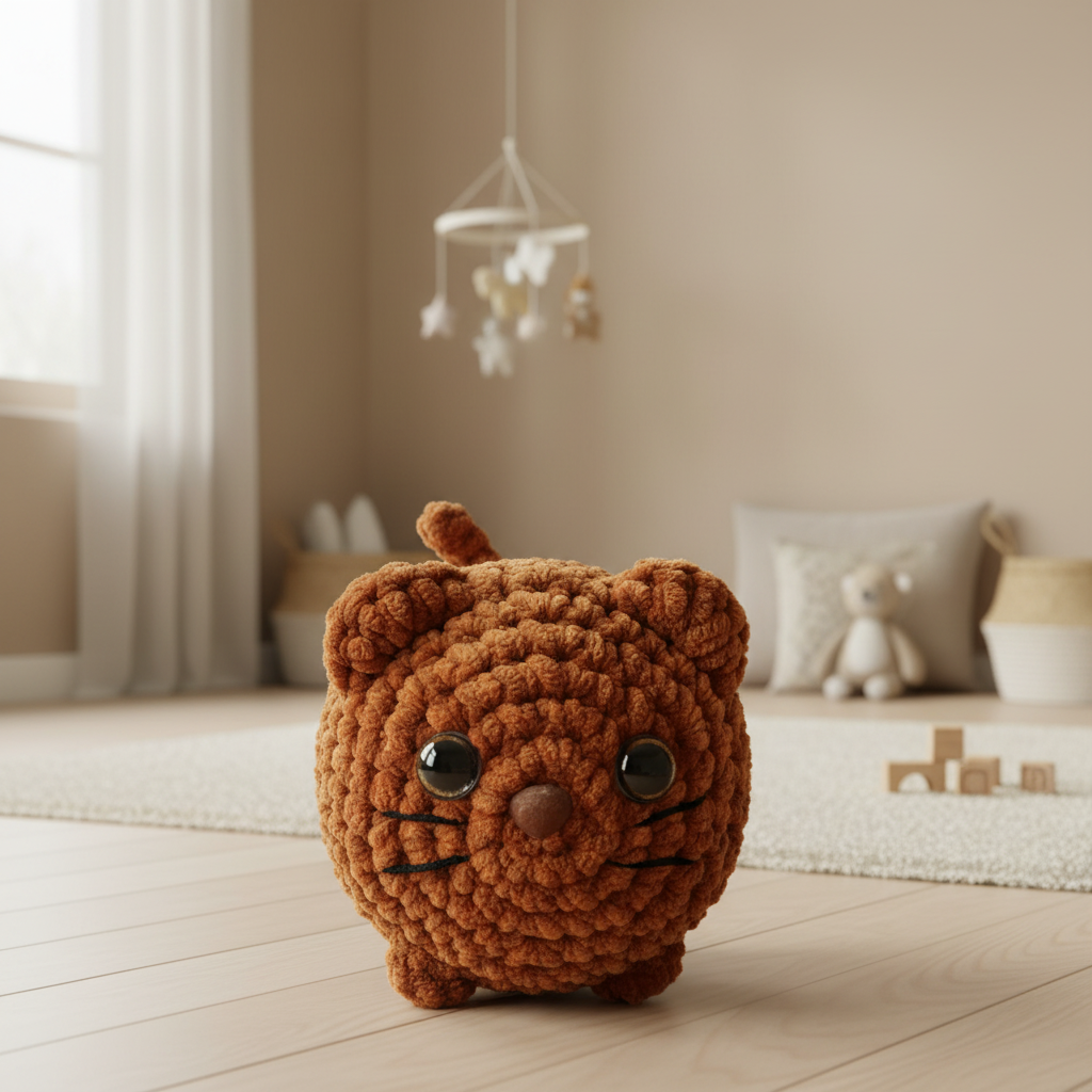 Amigurumi Gato Bebé Castanho
