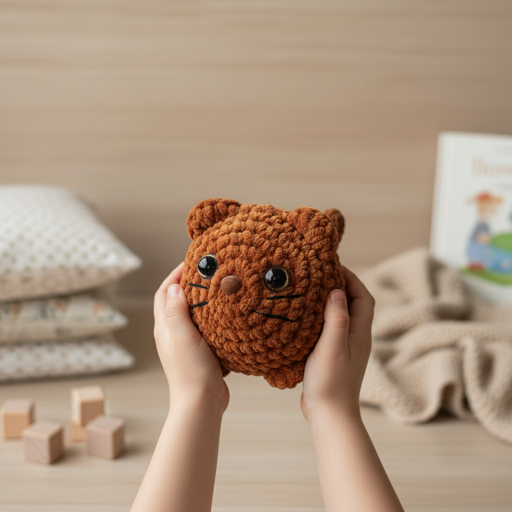 Amigurumi Gato Bebé Castanho