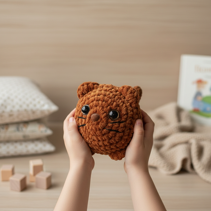 Amigurumi Gato Bebé Castanho
