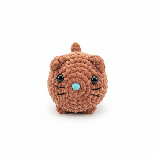 Amigurumi Gato Bebé Castanho Claro