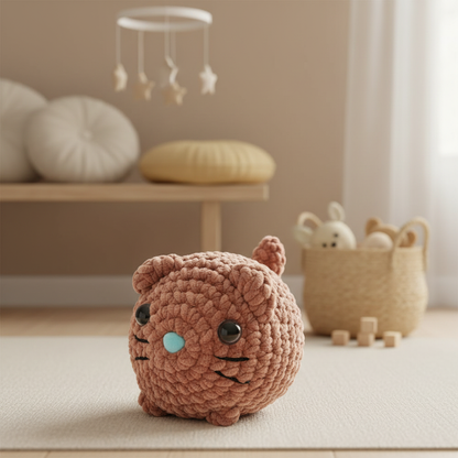 Amigurumi Gato Bebé Castanho Claro