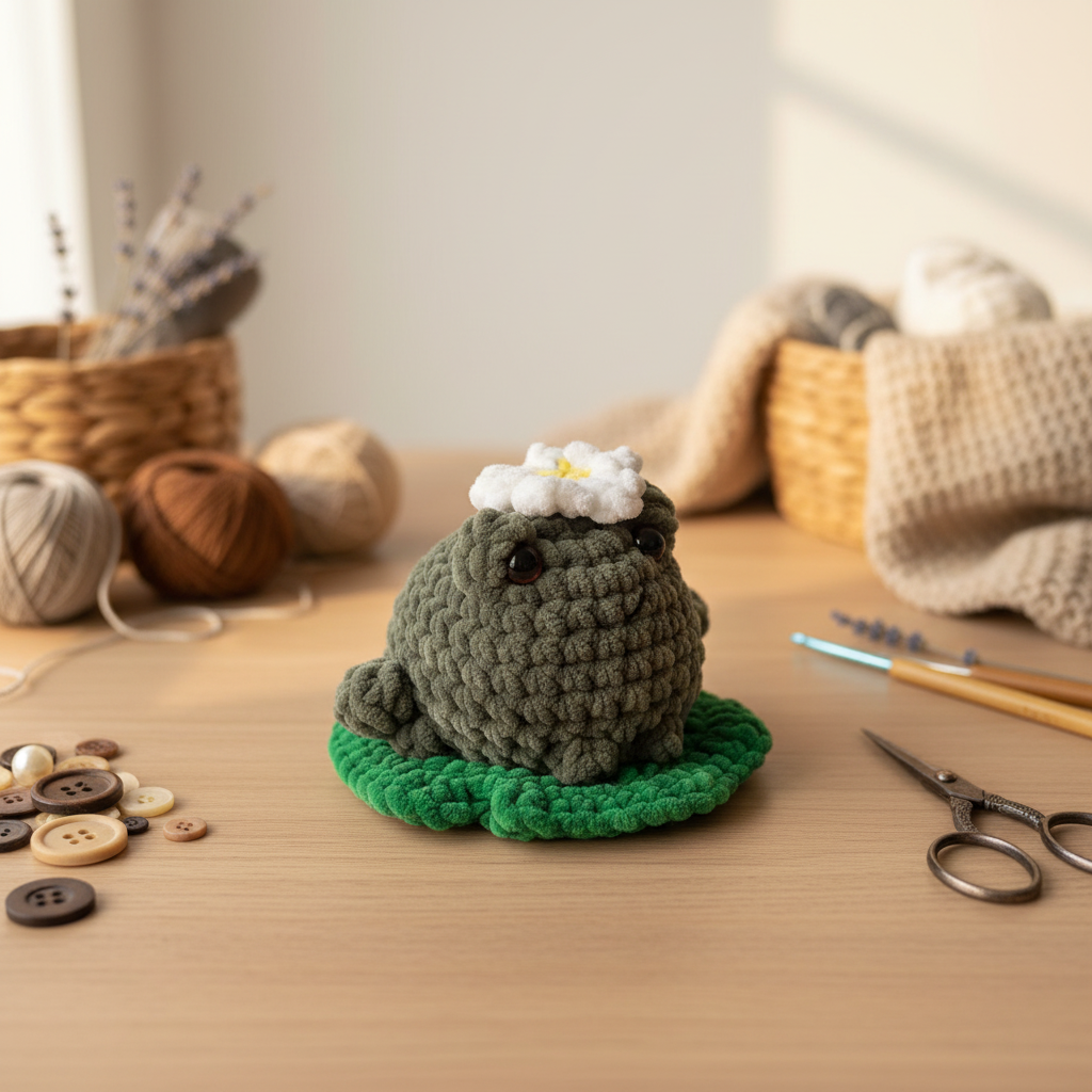 Amigurumi Sapo Verde Escuro