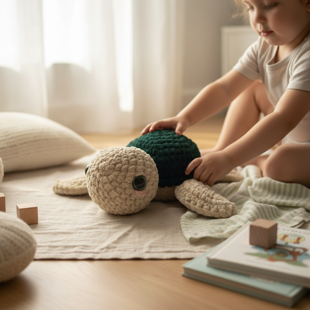 Amigurumi Tartaruga P Creme e Esmeralda
