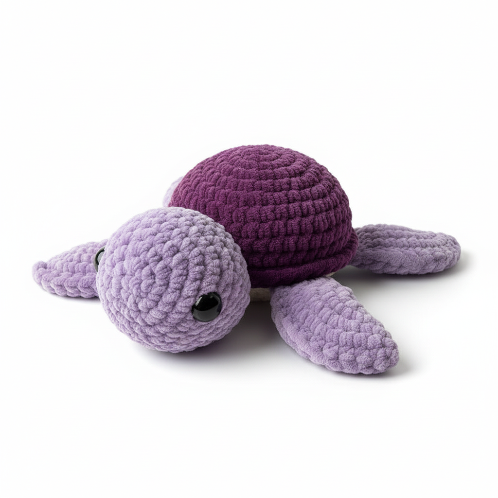 Amigurumi Tartaruga G Lilás e Roxo