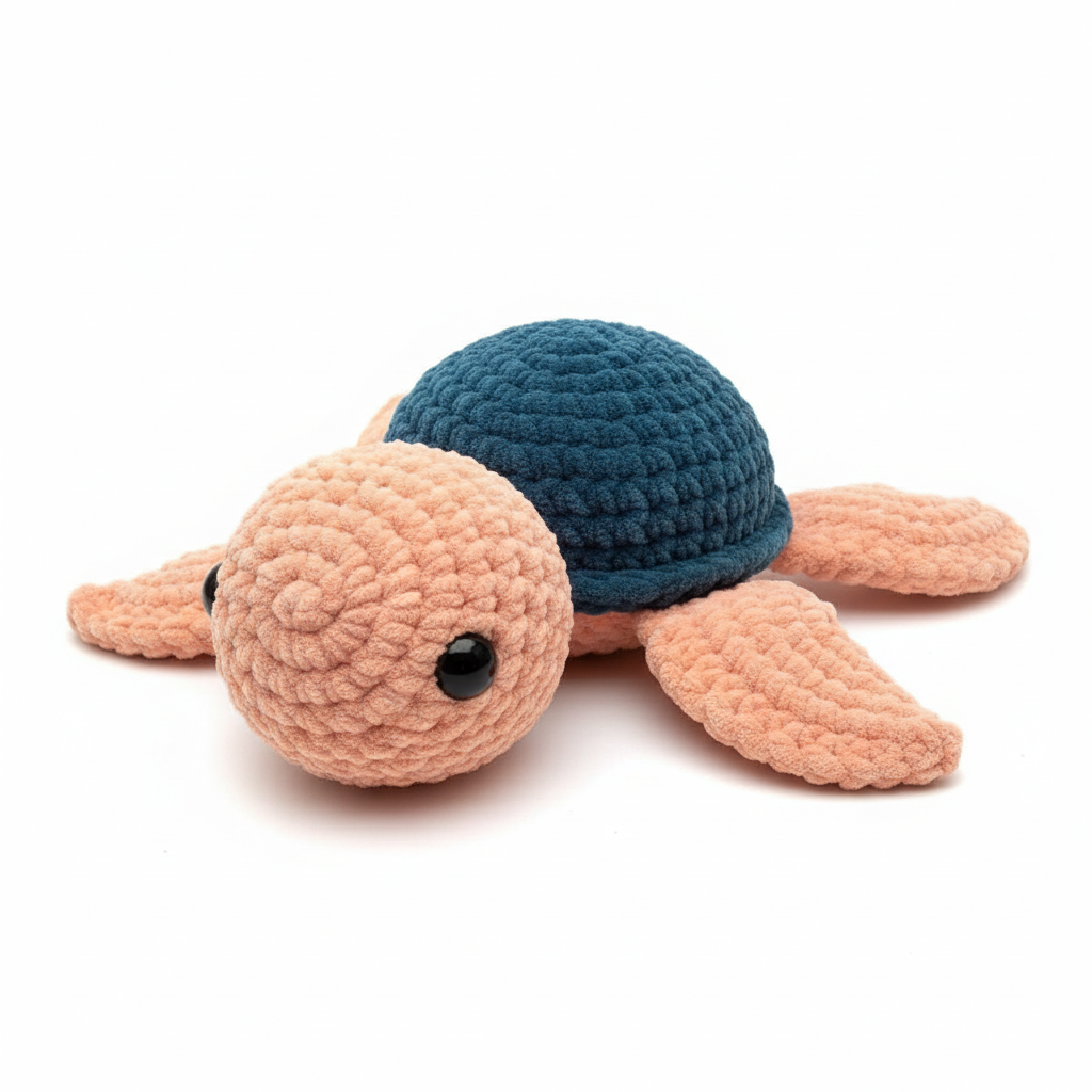 Amigurumi Tartaruga G Salmão e Petróleo