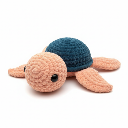 Amigurumi Tartaruga G Salmão e Petróleo