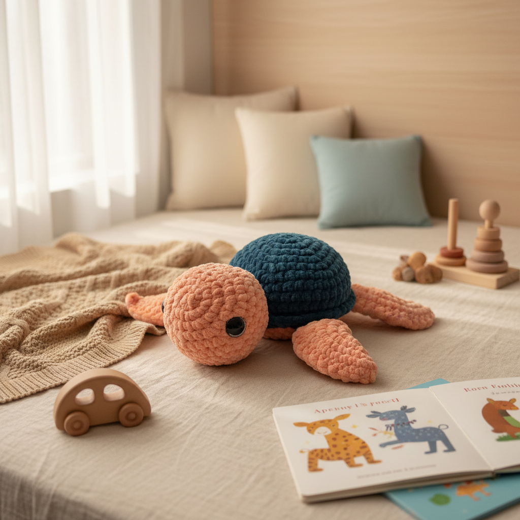 Amigurumi Tartaruga G Salmão e Petróleo