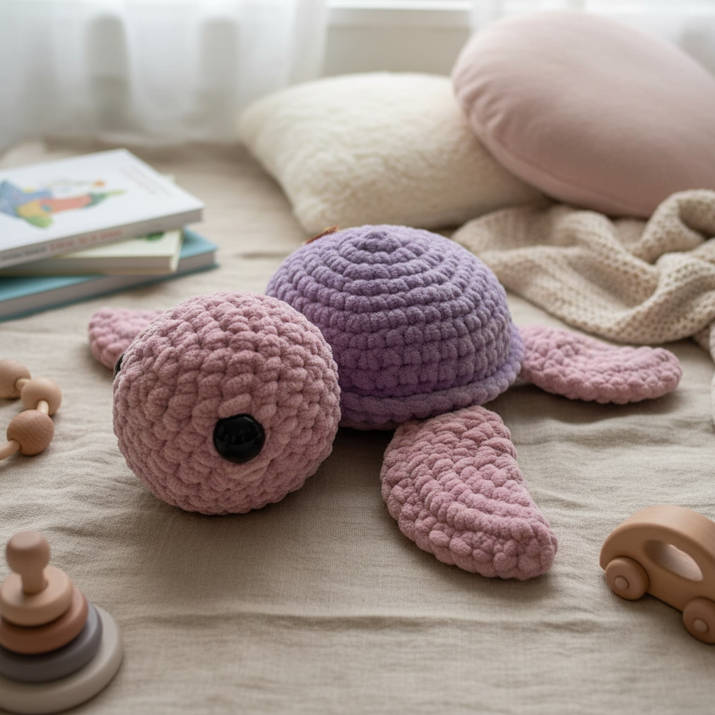 Amigurumi Tartaruga G  Tons Lilás