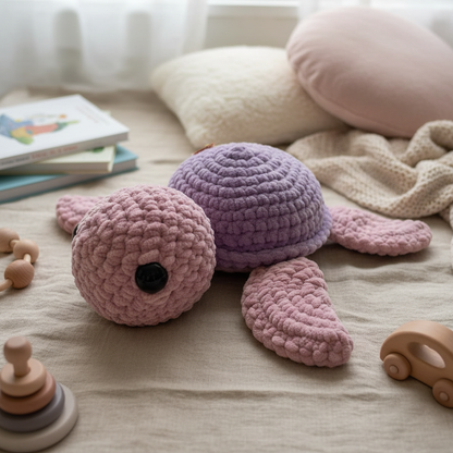 Amigurumi Tartaruga G  Tons Lilás