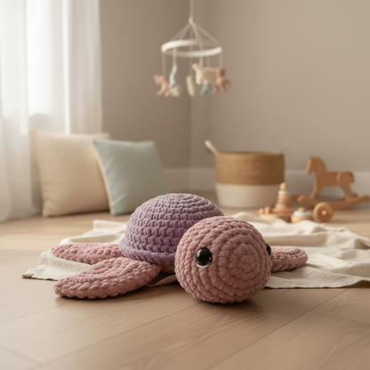 Amigurumi Tartaruga G  Tons Lilás
