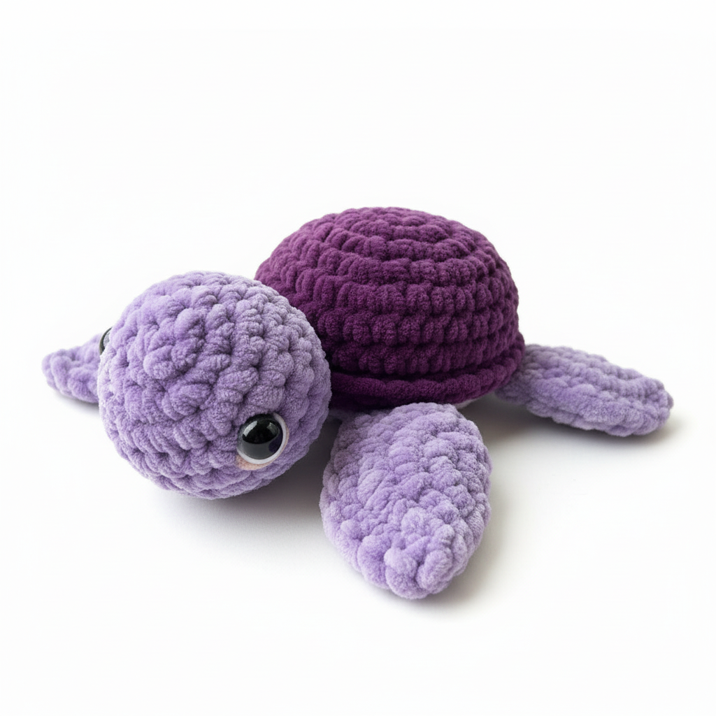 Amigurumi Tartaruga P Lilás e Roxo