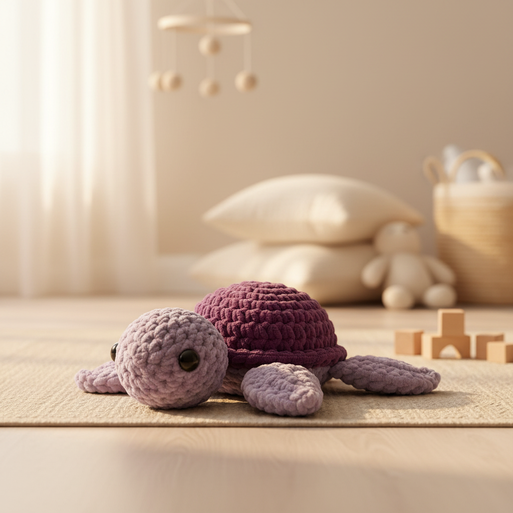 Amigurumi Tartaruga P Lilás e Roxo