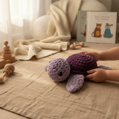 Amigurumi Tartaruga P Lilás e Roxo