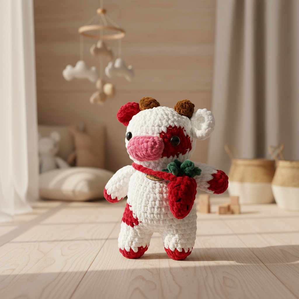 Amigurumi Vaca Morango
