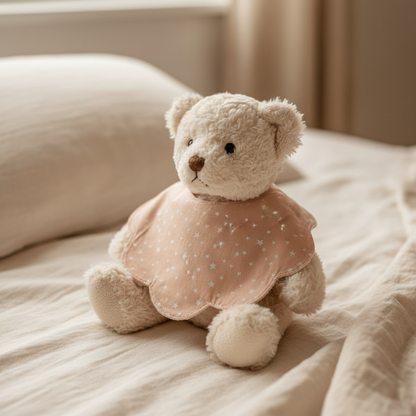 Babete Flor – Estrelas Rosa – Urso de Pelúcia Lifestyle