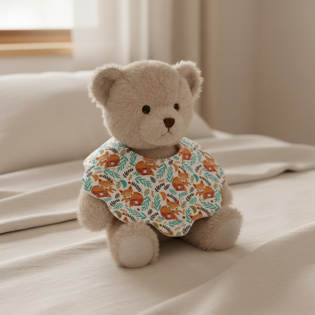 Babete Flor – Raposas – Urso de Pelúcia Lifestyle