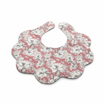 Babete Flor - Floral fundo Rosa