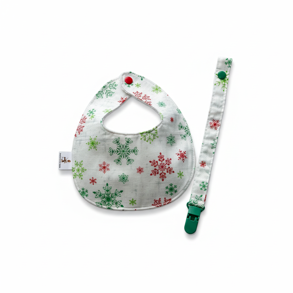 Babete P e Prende Chucha – Flocos Neve Verde e Vermelho