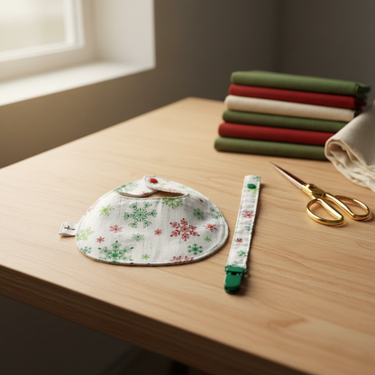 Babete P e Prende Chucha – Flocos Neve Verde e Vermelho